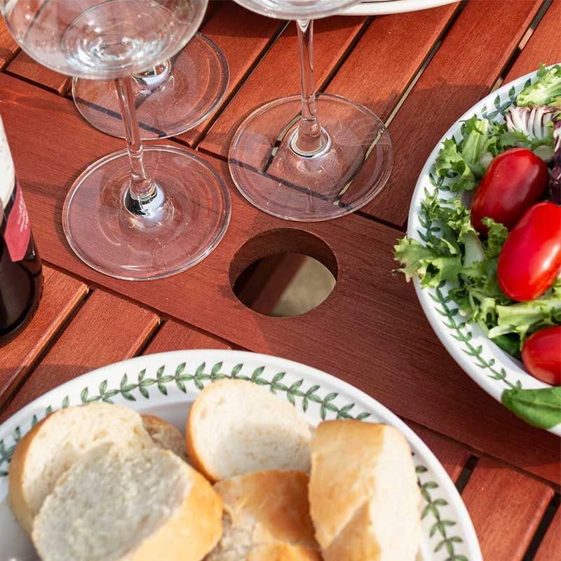 Rowlinson Plumley 7 Piece Dining Set With Grey Cushions - PLUMGREY6 - Image 6