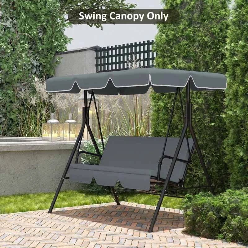 Outsunny Anti-UV Canopy Replacement - Dark Grey - 84A-287V00CG - Image 5