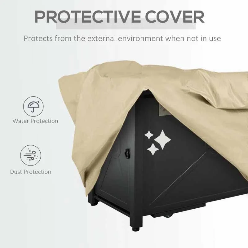 Outsunny Propane Gas Fire Pit Table 50000BTU - Black - 842-261V70 - Image 9