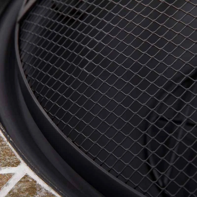 Outsunny 3-in-1 Outdoor Fire Pit On Wheels - Black - 842-218 - Image 10