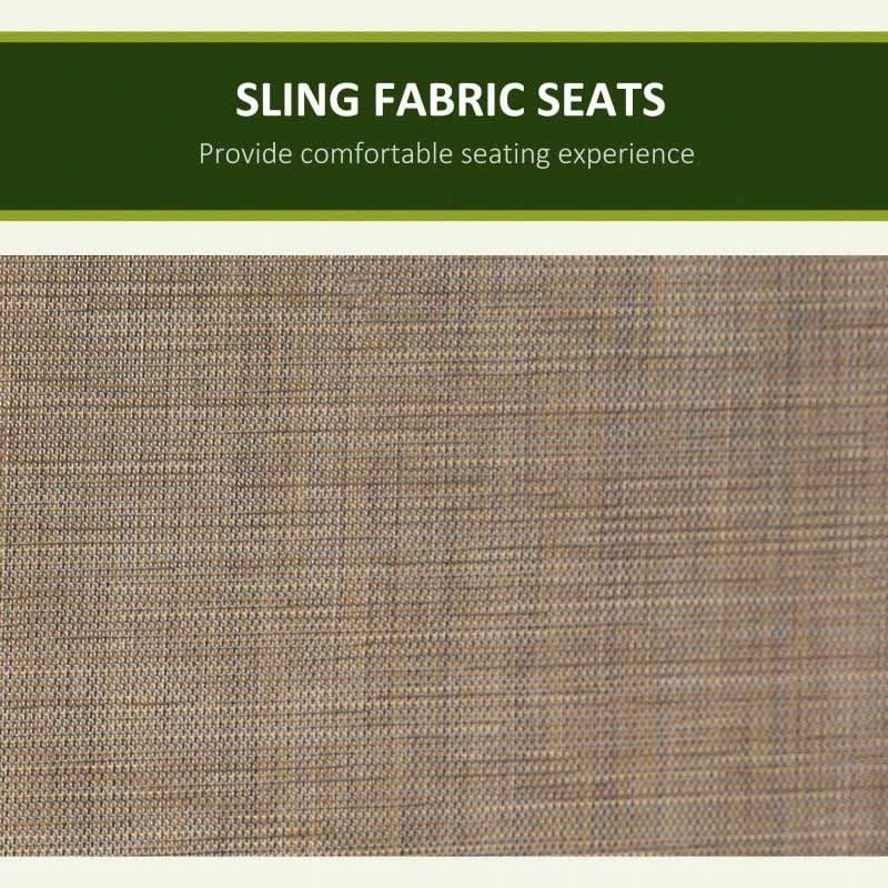 Outsunny 3 Person Porch Swing Chair With High Back - Brown - 84A-110V01 - Image 10