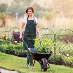 Outsunny Decorative Garden Fencing 43in X 11.5ft - Black - 844-613V00BK