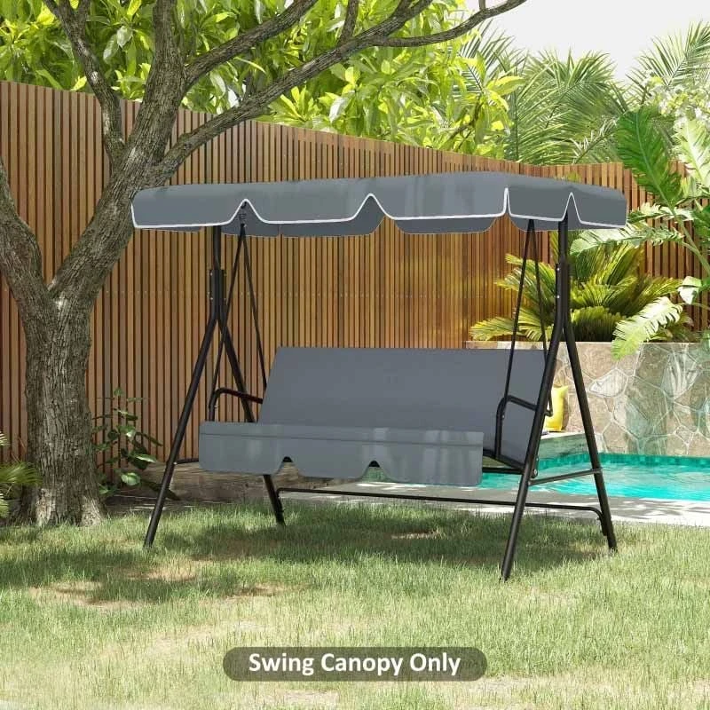 Outsunny Anti-UV Canopy Replacement - Dark Grey - 84A-287V00CG - Image 9