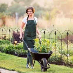 Outsunny Decorative Garden Fencing 44in X 12.5ft - Black - 844-614V00BK