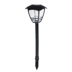 Forum Lighting Cadeby Solar Garden Post Lantern 15 Lumens - Black - ZN-42032
